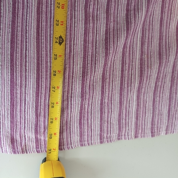 Catherine's Boho Embroidered Cotton Metallic Striped 3/4 Sleeve Sz 3X Blouse - Picture 10 of 12